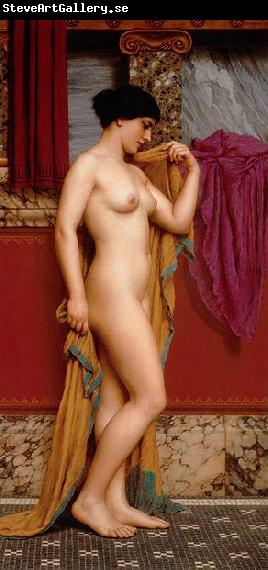 John William Godward In the Tepidarium